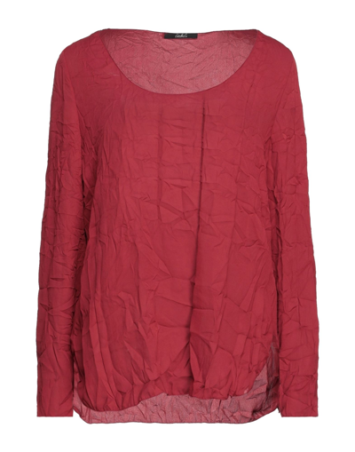 Shop Carla G. Woman Top Burgundy Size 8 Polyester In Red