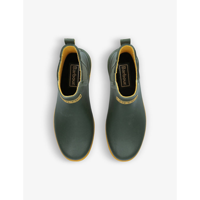 Barbour Wilton Rubber Chelsea Wellington Boots In Khaki