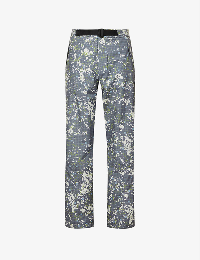 Shop A-cold-wall* Nephin Graphic-print Relaxed-fit Shell Storm Trousers In Mid Grey