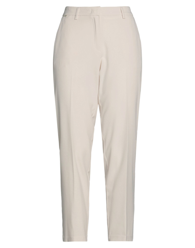 Shop Kaos Woman Pants Ivory Size 8 Polyester, Viscose, Elastane In White