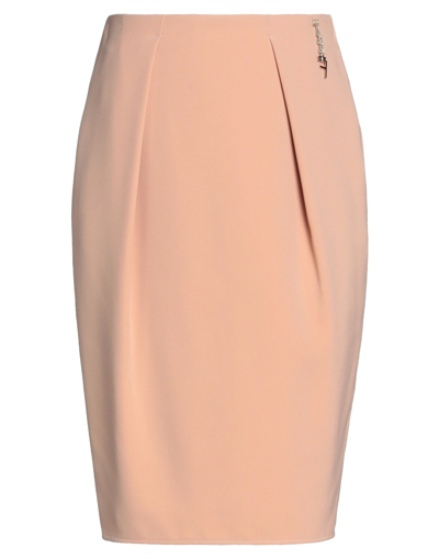 Shop Elisabetta Franchi Midi Skirts In Salmon Pink
