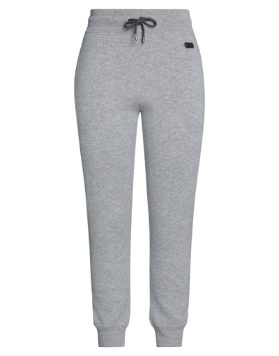 Shop Agnona Woman Pants Grey Size 8 Cashmere, Cotton, Polyamide, Elastane