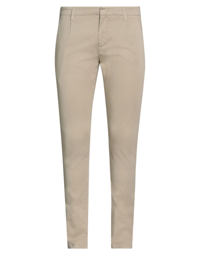 Shop Dondup Man Pants Beige Size 36 Cotton, Polyester, Polyamide, Elastane