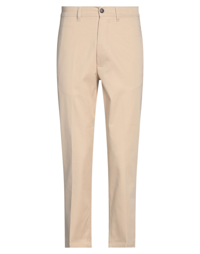 Brian Dales Man Pants Beige Size 34 Cotton