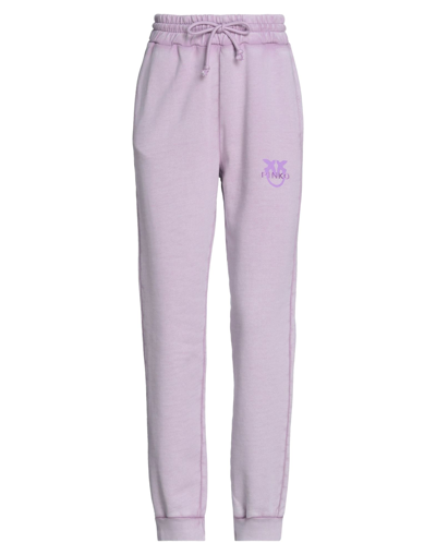 Shop Pinko Woman Pants Lilac Size Xl Cotton In Purple