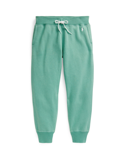 Shop Polo Ralph Lauren Athletic Fleece Ankle Sweatpant Woman Pants Sage Green Size Xl Cotton, Polyester