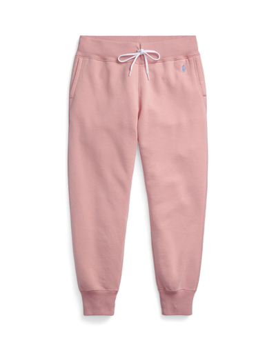 Shop Polo Ralph Lauren Athletic Fleece Ankle Sweatpant Woman Pants Pink Size Xl Cotton, Polyester