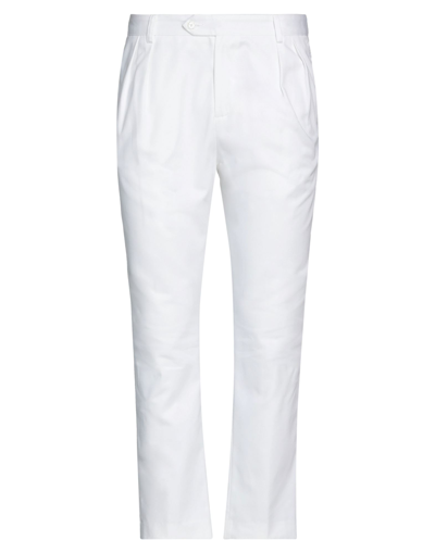 Shop Daniele Alessandrini Man Pants White Size 36 Polyester, Cotton