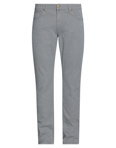 Shop Blu Briglia 1949 Man Pants Grey Size 46w-33l Cotton, Elastane