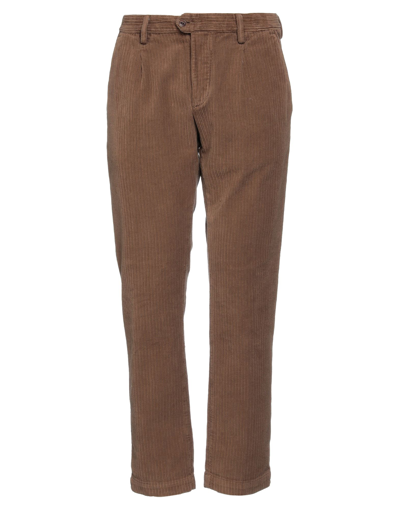 Shop Modfitters Man Pants Camel Size 33 Cotton, Elastane In Beige