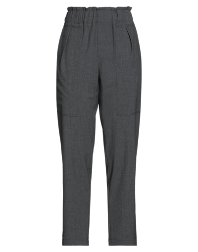 Shop Black Label Woman Pants Lead Size 8 Polyester, Viscose, Elastane In Grey