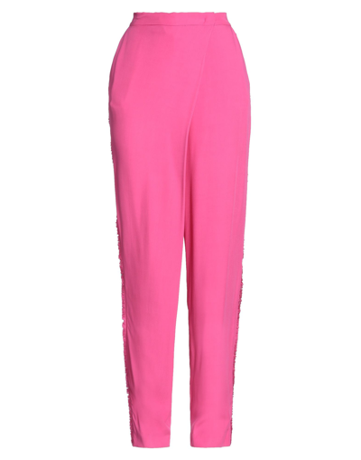 Shop Manila Grace Woman Pants Fuchsia Size 12 Viscose In Pink