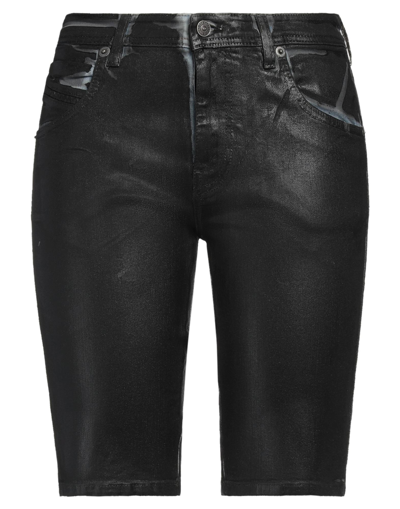 Shop Diesel Woman Denim Shorts Black Size 26 Cotton, Elastane