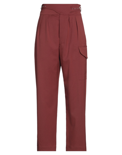 Shop Mauro Grifoni Pants In Brick Red
