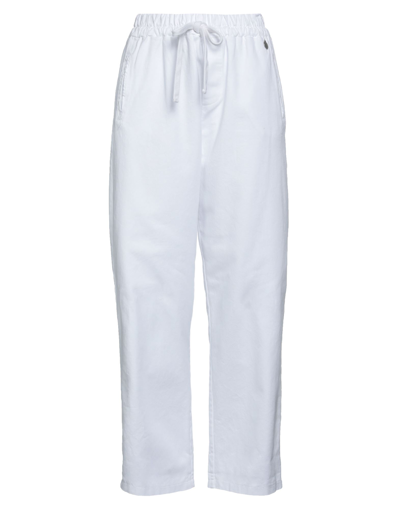 Shop Berna Woman Pants White Size 2 Cotton