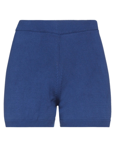 Shop Vicolo Woman Shorts & Bermuda Shorts Bright Blue Size Onesize Cotton