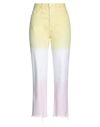 Shop Grlfrnd Woman Jeans Light Yellow Size 27 Cotton