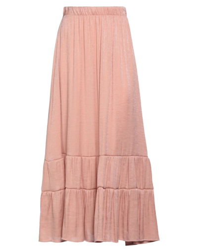 Shop Sinä  Ja??? Long Skirts In Pastel Pink