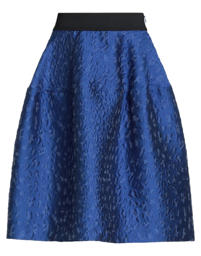Shop P.a.r.o.s.h P. A.r. O.s. H. Woman Midi Skirt Blue Size Xs Polyester, Polyamide
