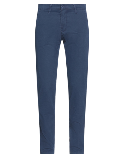 Liu •jo Man Man Pants Midnight Blue Size 28 Cotton, Elastane In Blue