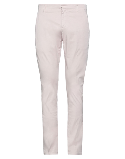 Shop Dondup Man Pants Light Pink Size 30 Cotton, Elastane