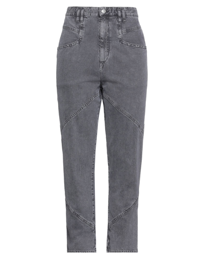 Shop Isabel Marant Woman Jeans Grey Size 2 Cotton