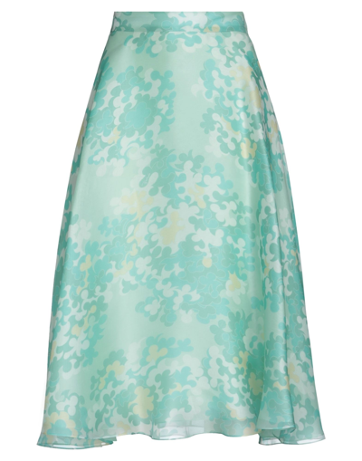 Pucci Midi Skirts In Turquoise