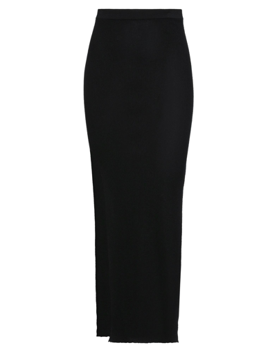 Shop Rick Owens Long Skirts In Black