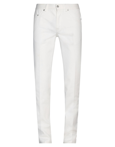Shop Ermenegildo Zegna Zegna Man Pants White Size 35 Cotton, Calfskin