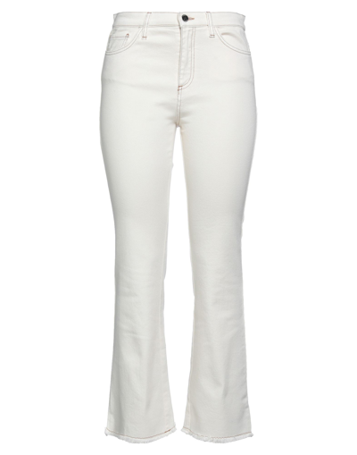 Shop Beatrice B Beatrice .b Woman Pants Ivory Size 32 Cotton, Elastane In White