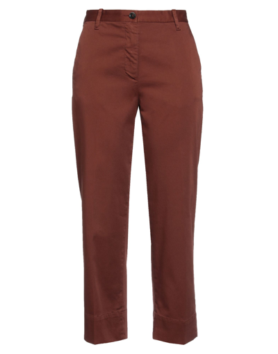 Shop Nine:inthe:morning Nine In The Morning Woman Pants Cocoa Size 26 Cotton, Elastane In Brown