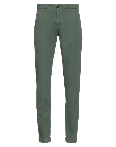 Shop Gianni Raffaelli Man Pants Green Size 30 Cotton, Elastane
