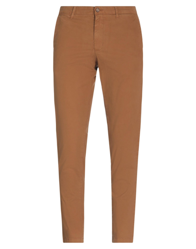 Shop Groowe Man Pants Camel Size 36 Cotton, Elastane In Beige