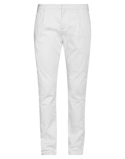 Shop Dondup Man Pants White Size 35 Cotton, Polyester, Polyamide, Elastane