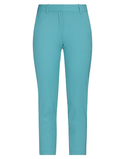 Shop Theory Woman Pants Turquoise Size 0 Wool, Elastane In Blue