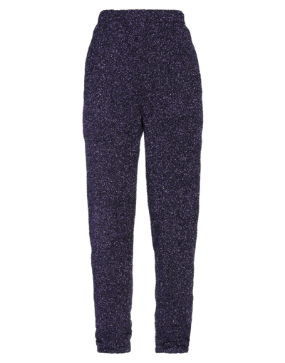 Shop Aniye By Woman Pants Purple Size L Polyamide, Metallic Fiber