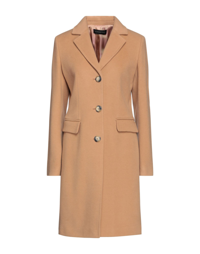 Shop Caractere Caractère Woman Coat Sand Size 10 Wool, Polyamide, Cashmere In Beige
