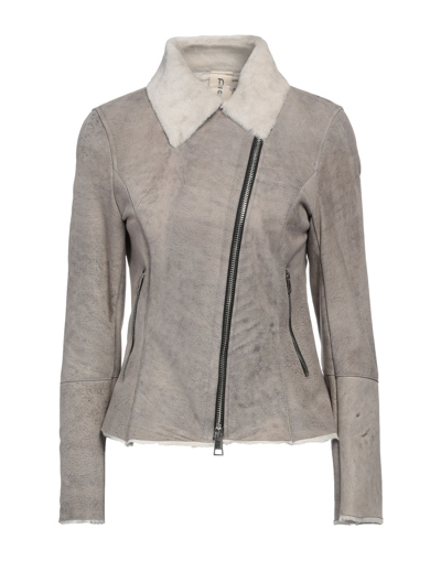 Shop Delan Woman Jacket Grey Size 6 Shearling