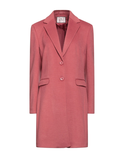 Shop Mulish Woman Coat Pastel Pink Size 8 Polyester, Viscose
