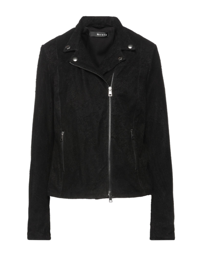 Shop Dacute Woman Jacket Black Size 8 Ovine Leather