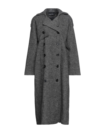 Shop Actualee Woman Coat Black Size 6 Polyester, Wool