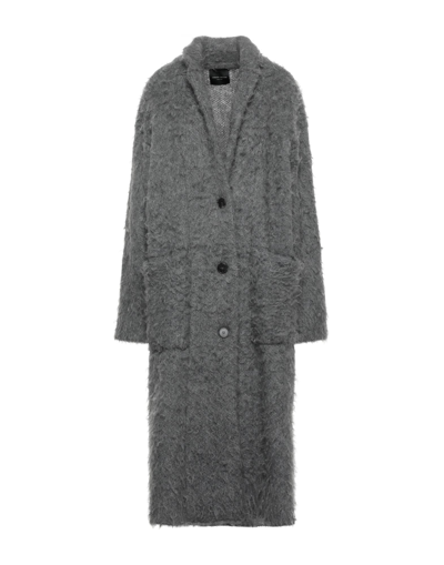 Shop Prada Coats In Grey