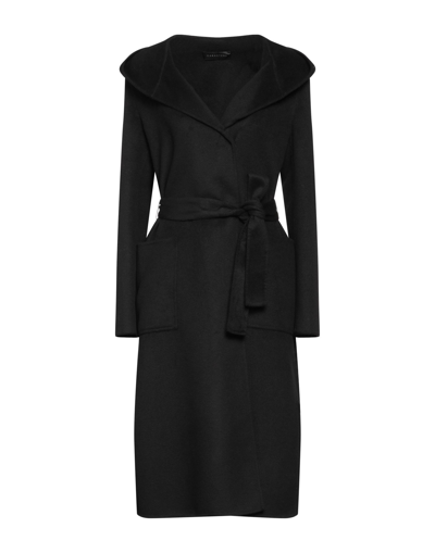 Shop Caractere Caractère Woman Coat Black Size 8 Wool, Polyester