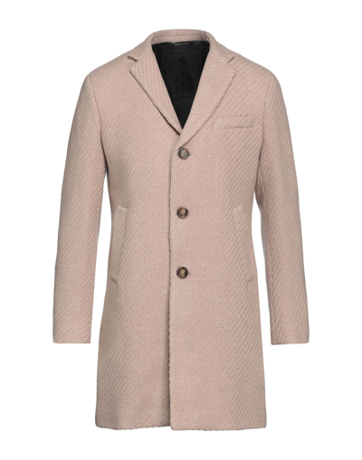 Shop Alessandro Dell'acqua Man Coat Beige Size 46 Wool, Polyamide, Cashmere