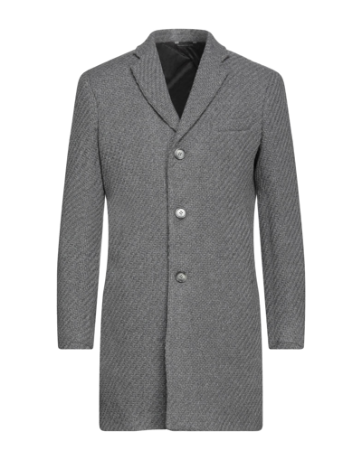 Shop Alessandro Dell'acqua Man Coat Grey Size 38 Wool, Polyamide, Cashmere
