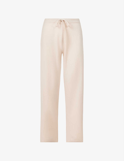 Shop Chinti & Parker Chinti And Parker Women's Bone Wide-leg High-rise Cashmere Trousers