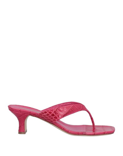 Shop Paris Texas Woman Thong Sandal Fuchsia Size 7 Soft Leather In Pink