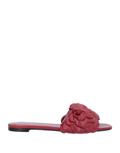 Shop Valentino Garavani Woman Sandals Red Size 7 Leather
