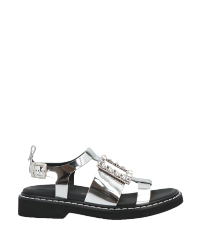 Roger Vivier Sandals In Silver