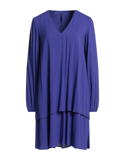 Shop Manila Grace Woman Mini Dress Purple Size 2 Viscose